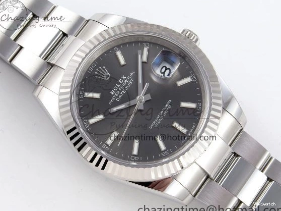 Best on DateJust 126334 41 C+F Oyster Steel 904L 1:1 Edition Dial VR3235 Bracelet SS Gray 1224
